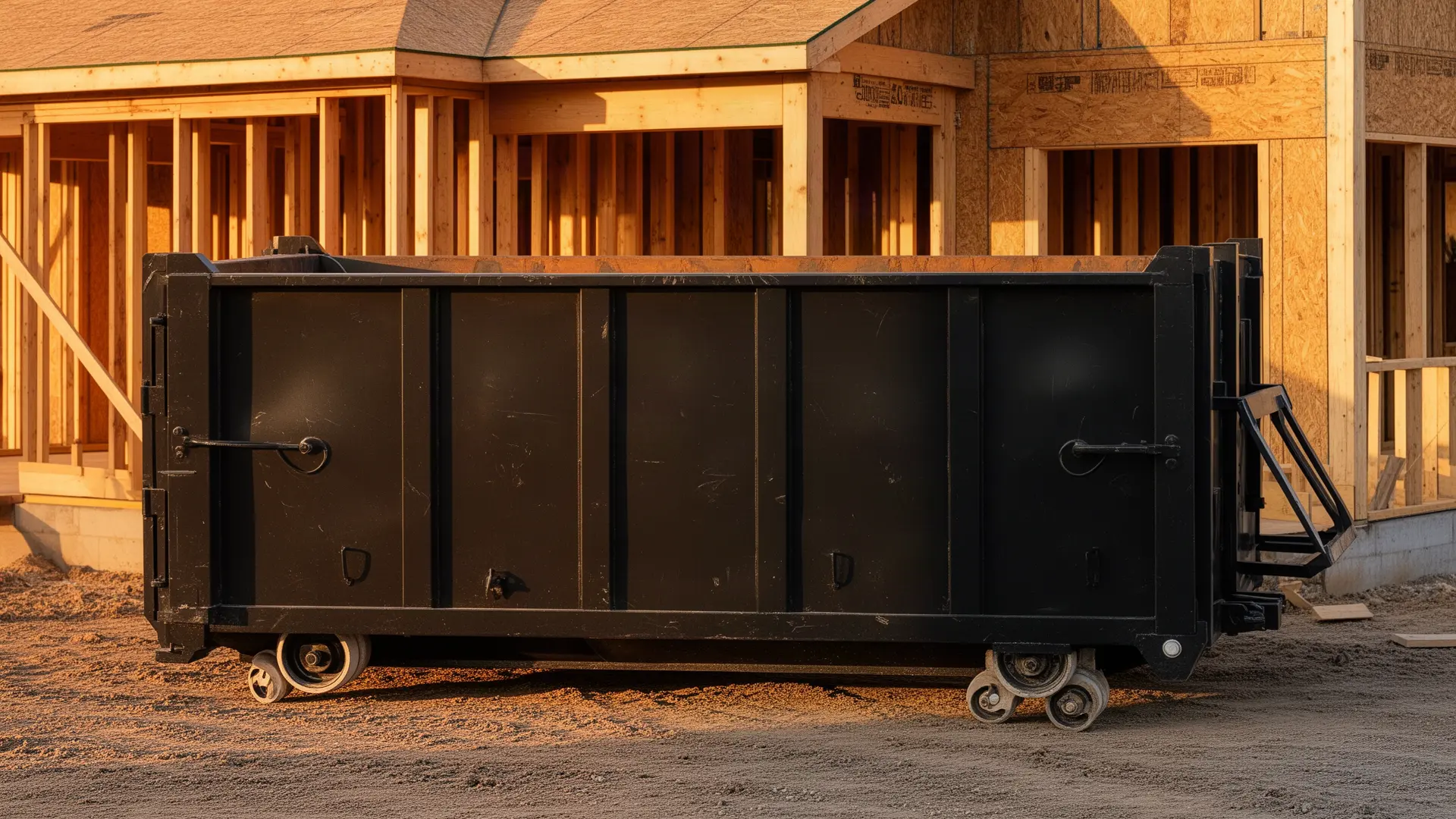 Roll-off dumpster from Frye Brothers Dumpster Rental Co. in Waco, TX